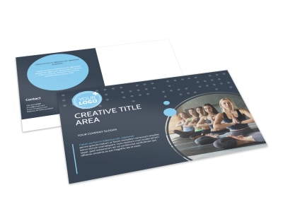 Yoga Center Postcard Template preview