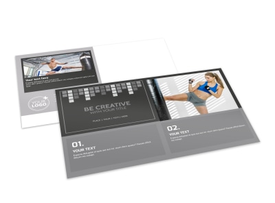 Uptempo Kickboxing Postcard Template preview