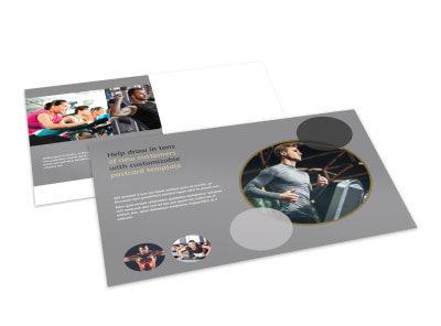 Local Health Club Postcard Template preview