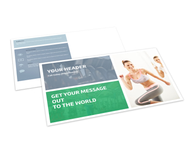 Get Fit Gym Postcard Template preview