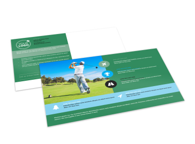 Popular Golf Tournament Postcard Template preview