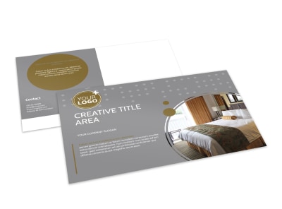 Elegant Bed & Breakfast Postcard Template preview