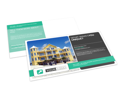 Vacation Home Rental Postcard Template preview