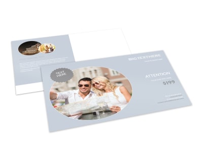 European Guided Vacations Postcard Template preview