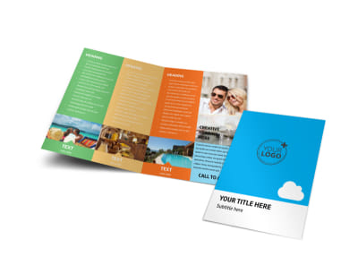Air Travel Package Bi-Fold Brochure Template preview