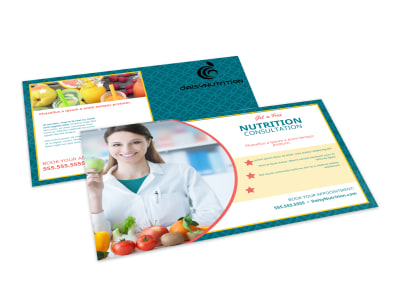 Nutrition Consultation Postcard Template bodauvao6f preview