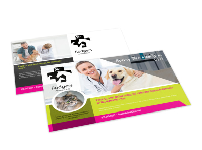 Veterinarian Postcard Template y02y0xukes preview