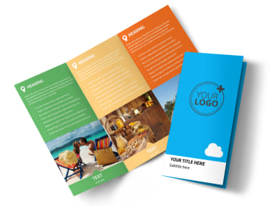 Air Travel Package Tri-Fold Brochure Template preview