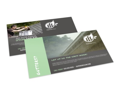 Gutter Cleaning Postcard Template wuwm3or7ax preview