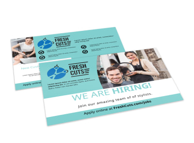 Now Hiring Postcard Template zyuldrbbbf preview