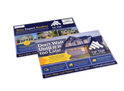Roofing EDDM Postcard Template 5f6munw0sb preview