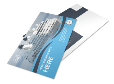 Cruise Ship Travel Postcard Template preview
