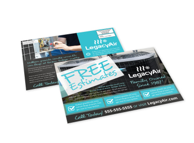 Free Estimates HVAC EDDM Postcard Template if6ee5kuaf preview