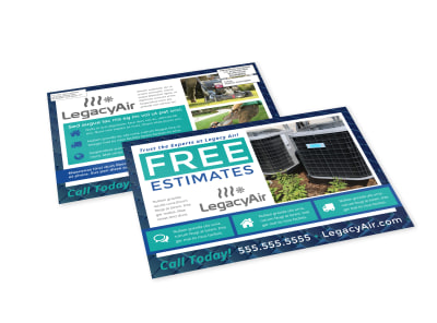 Free Estimates HVAC EDDM Postcard Template tr584gqzg0 preview