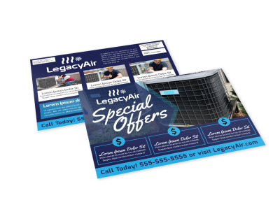Special Offers HVAC EDDM Postcard Template yty0ef48fz preview