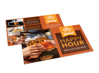 Happy Hour Restaurant Postcard Template b0v3g0jl6u preview