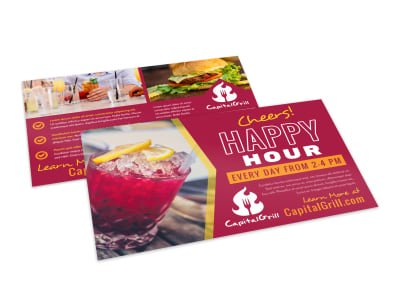 Happy Hour Restaurant Postcard Template 43eoan0aum preview