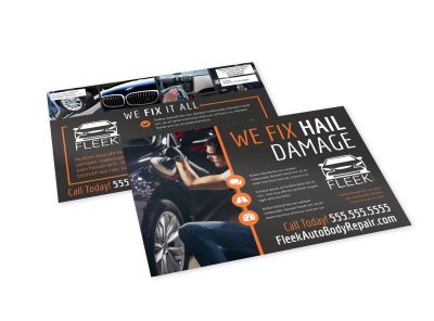 Hail Damage Auto Repair EDDM Postcard Template 0m98rdf36y preview