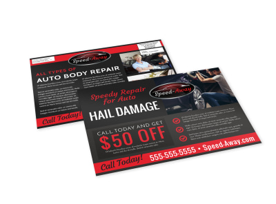 Hail Damage Auto Repair EDDM Postcard Template 1dq2uygu50 preview