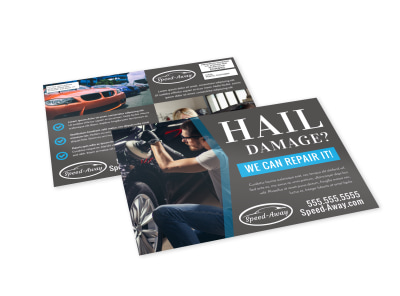 Hail Damage Auto Repair EDDM Postcard Template 4d8uoxa0m7 preview
