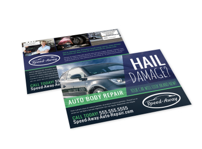 Hail Damage Auto Repair EDDM Postcard Template rh99cv4zr0 preview