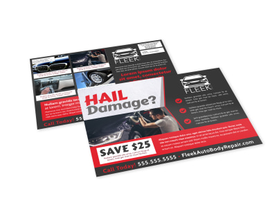 Hail Damage Auto Repair EDDM Postcard Template wjs8iwd8s3 preview