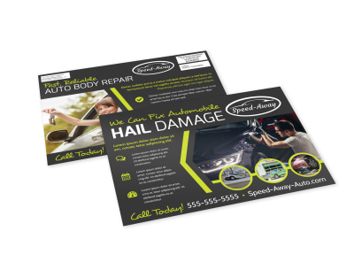 Hail Damage Auto Repair EDDM Postcard Template 3livob7ipw preview