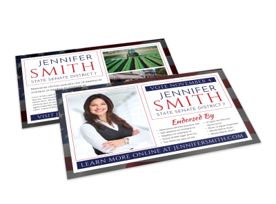 Political Endorsement Postcard Template p53pu6b70v preview