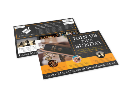 Join Us Church EDDM Postcard Template shj9fu2yhr preview