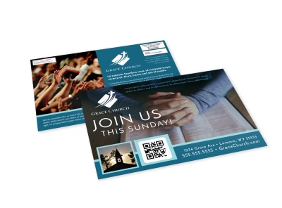 Join Us Church EDDM Postcard Template hvenycn9fn preview