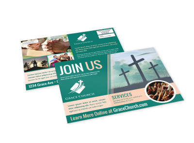 Join Us Church EDDM Postcard Template h6dmxb6yb7 preview