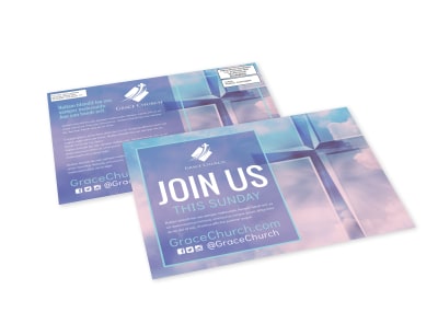 Join Us Church EDDM Postcard Template soeq6ikr89 preview