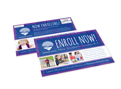 School Enrollment EDDM Postcard Template a9fzmtej20 preview