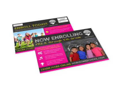 School Enrollment EDDM Postcard Template tm3xhhrqkl preview