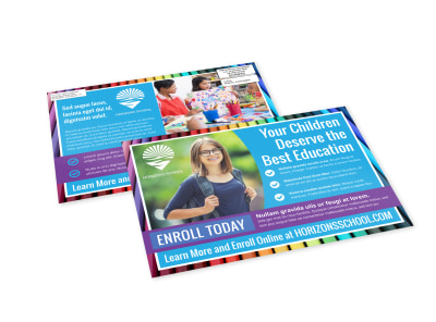 School Enrollment EDDM Postcard Template krrkp1gozb preview