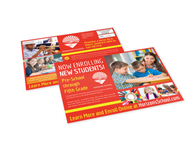 School Enrollment EDDM Postcard Template k8u6m2qwno preview
