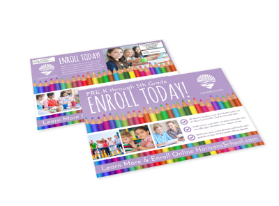 School Enrollment EDDM Postcard Template a1ukizx6pf preview