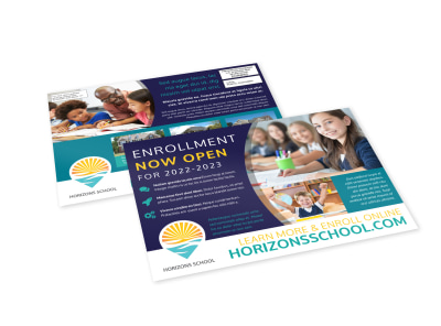 School Enrollment EDDM Postcard Template t2s24d9hwc preview