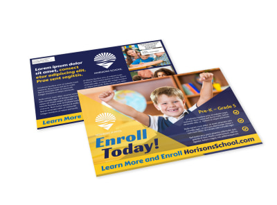School Enrollment EDDM Postcard Template ktzuwdm7ig preview