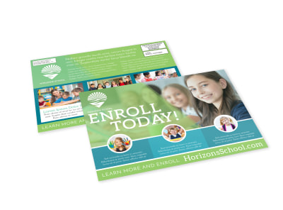 School Enrollment EDDM Postcard Template 0idcq1a55z preview