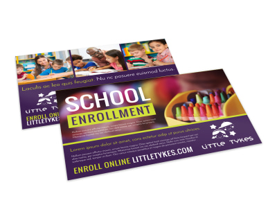 School Enrollment Postcard Template rwt52un8yh preview