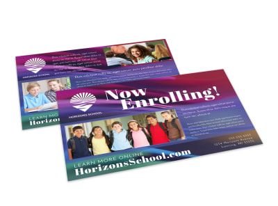 School Enrollment Postcard Template r0r7y0idxs preview