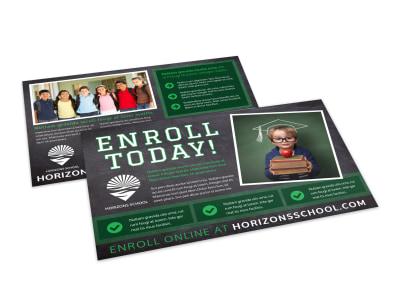 School Enrollment Postcard Template ljkfo6o0a0 preview