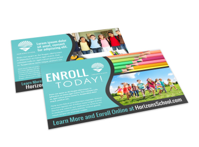 School Enrollment Postcard Template 9egs4pt23h preview