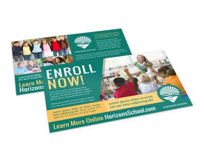 School Enrollment Postcard Template 2xlp19qua7 preview