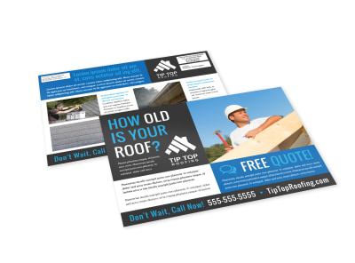 Roofing EDDM Postcard Template m04v0vkb85 preview