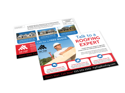 Roofing EDDM Postcard Template wxzjbz9emh preview