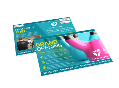 Gym Grand Opening EDDM Postcard Template e3aypoymc4 preview