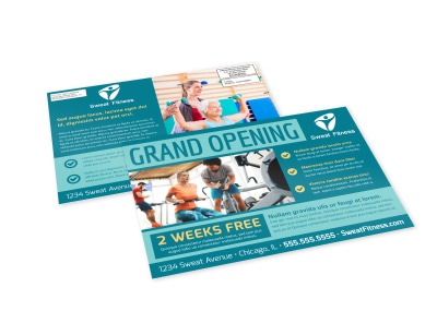 Gym Grand Opening EDDM Postcard Template ky3wi87dob preview