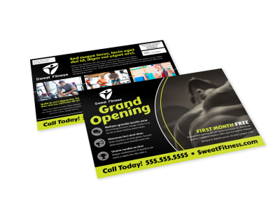 Gym Grand Opening EDDM Postcard Template veoymgaz1q preview